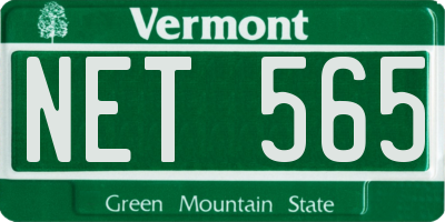 VT license plate NET565