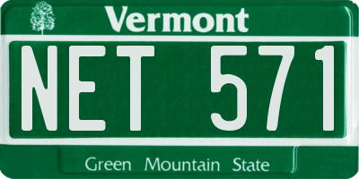 VT license plate NET571