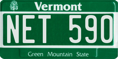 VT license plate NET590