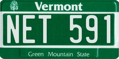 VT license plate NET591