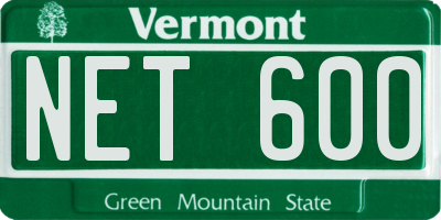 VT license plate NET600