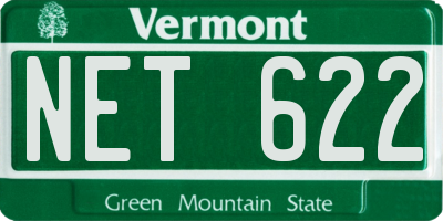VT license plate NET622
