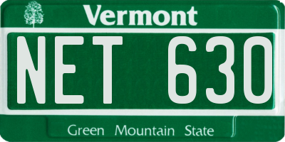 VT license plate NET630