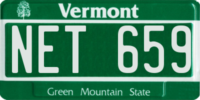 VT license plate NET659