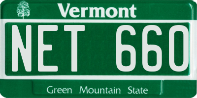 VT license plate NET660