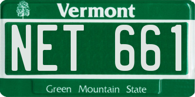 VT license plate NET661