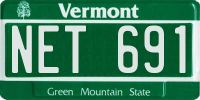 VT license plate NET691