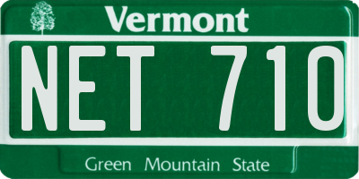 VT license plate NET710