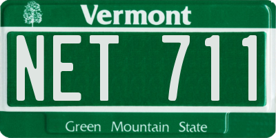 VT license plate NET711