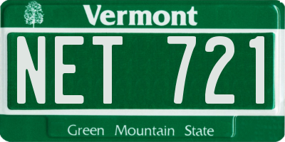 VT license plate NET721