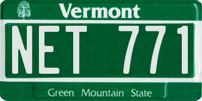 VT license plate NET771