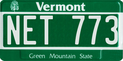 VT license plate NET773