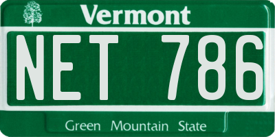 VT license plate NET786