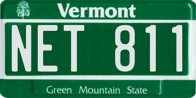 VT license plate NET811