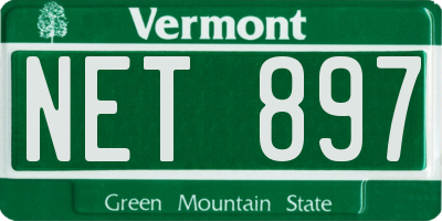 VT license plate NET897