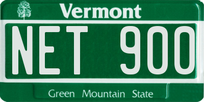 VT license plate NET900