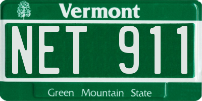 VT license plate NET911