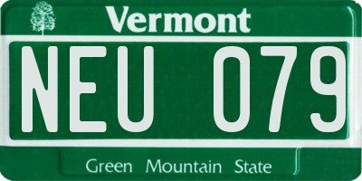 VT license plate NEU079