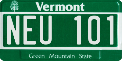 VT license plate NEU101