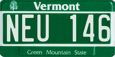 VT license plate NEU146