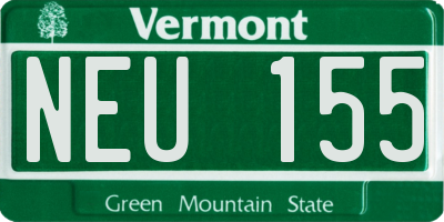VT license plate NEU155