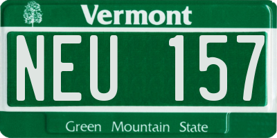 VT license plate NEU157