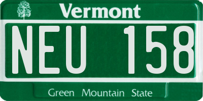 VT license plate NEU158