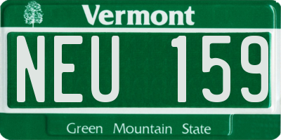 VT license plate NEU159
