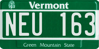 VT license plate NEU163