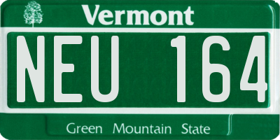 VT license plate NEU164