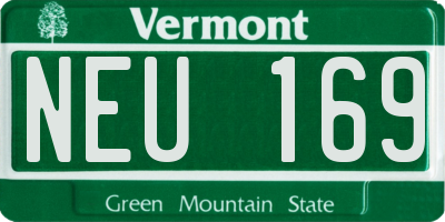 VT license plate NEU169
