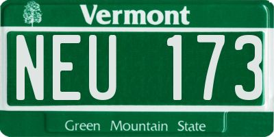 VT license plate NEU173