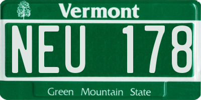 VT license plate NEU178