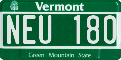 VT license plate NEU180