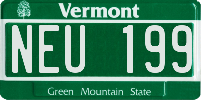VT license plate NEU199