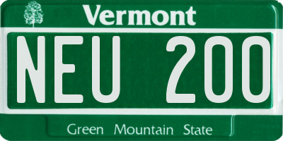 VT license plate NEU200