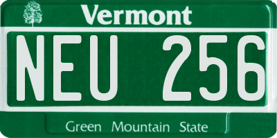 VT license plate NEU256