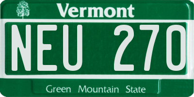 VT license plate NEU270