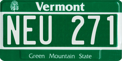 VT license plate NEU271