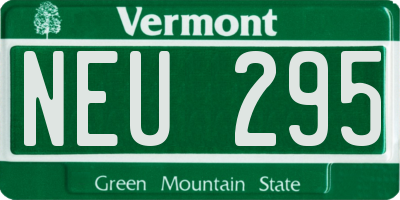VT license plate NEU295