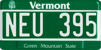 VT license plate NEU395