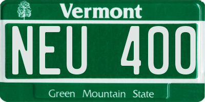 VT license plate NEU400