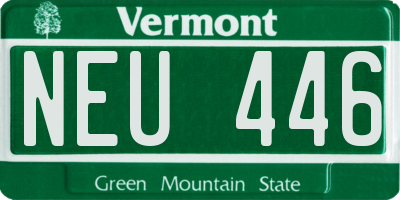 VT license plate NEU446