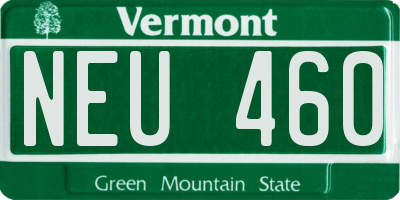 VT license plate NEU460