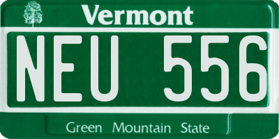 VT license plate NEU556