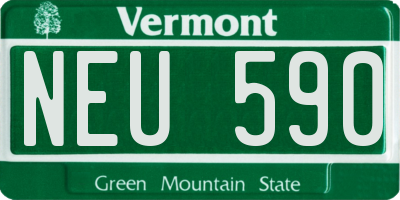 VT license plate NEU590