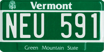 VT license plate NEU591