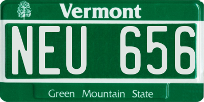 VT license plate NEU656