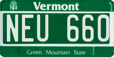 VT license plate NEU660