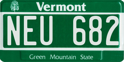 VT license plate NEU682